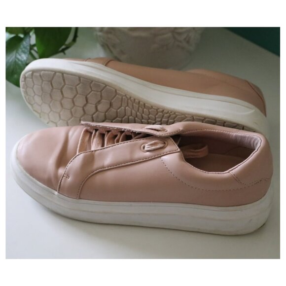 Just Fab JILL Faux Leather Chunky Sneaker - Blush Nude, Size 7.5 - Picture 6 of 16